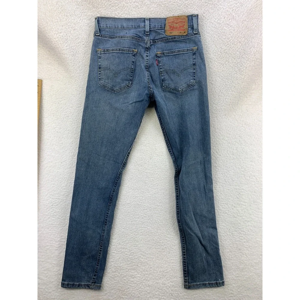 Levis 512 Slim Tapered Jeans Denim Pants Mens Size 29x30 Blue Casual Classic Y2K